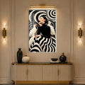 Monochrome Muse with silver frame