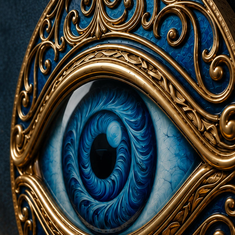 Ornate Gold Evil Eye lifestyle view