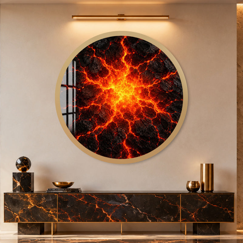Molten Lava Burst with gold frame