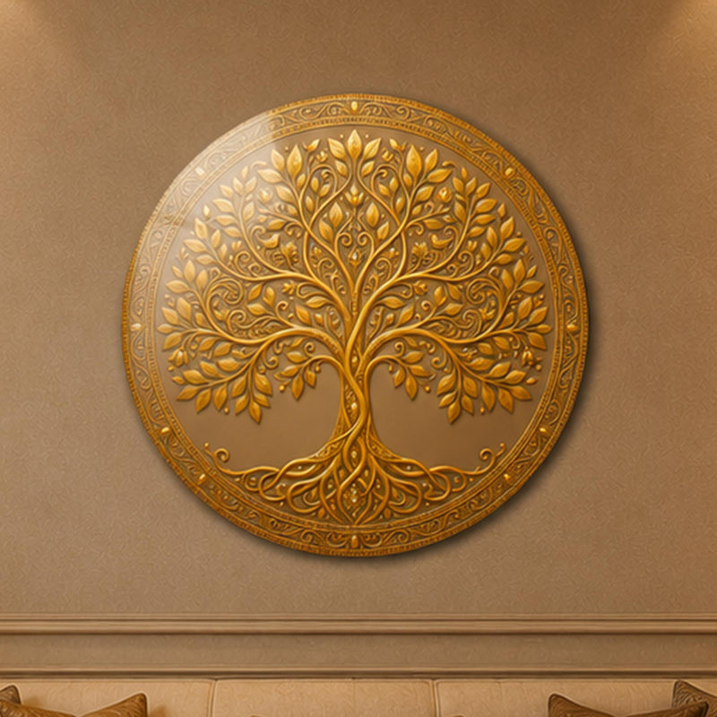 Golden Tree Of Life IV — tempered glass, ultra HD print, ready to hang