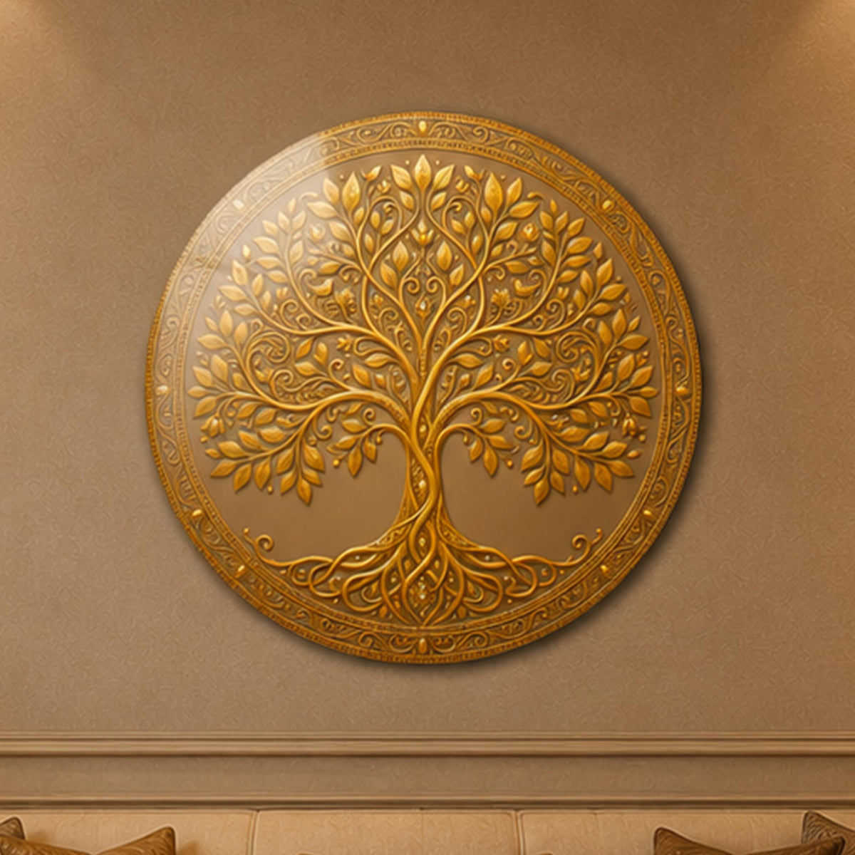 Golden Tree Of Life IV — tempered glass, ultra HD print, ready to hang