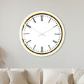 Yellow Minimalist Timepiece with white frame