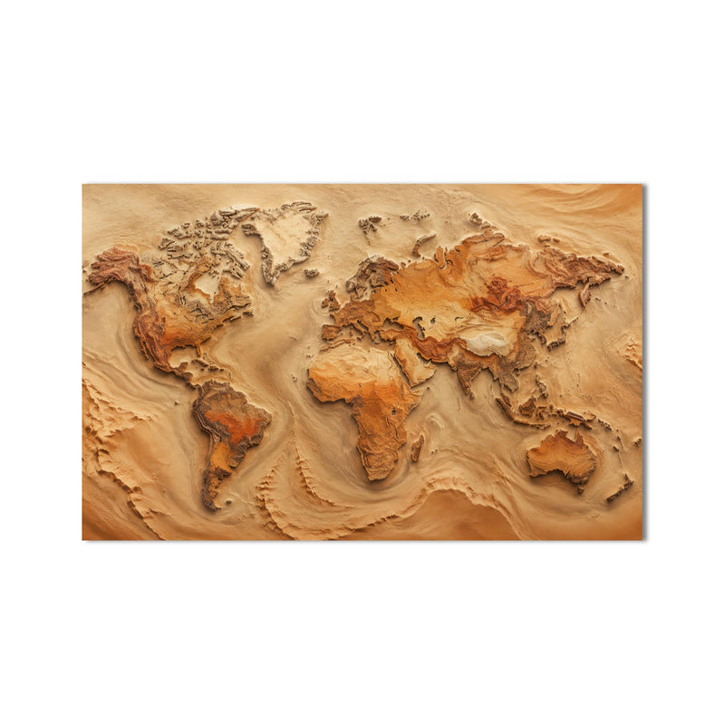 Carved Earth Map product shot on white background