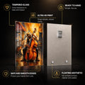 Rainy Night Double Bass — tempered glass, ultra HD print, ready to hang