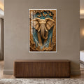 Gilded Elephant Majesty with white frame