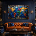 Jeweled World Map lifestyle view