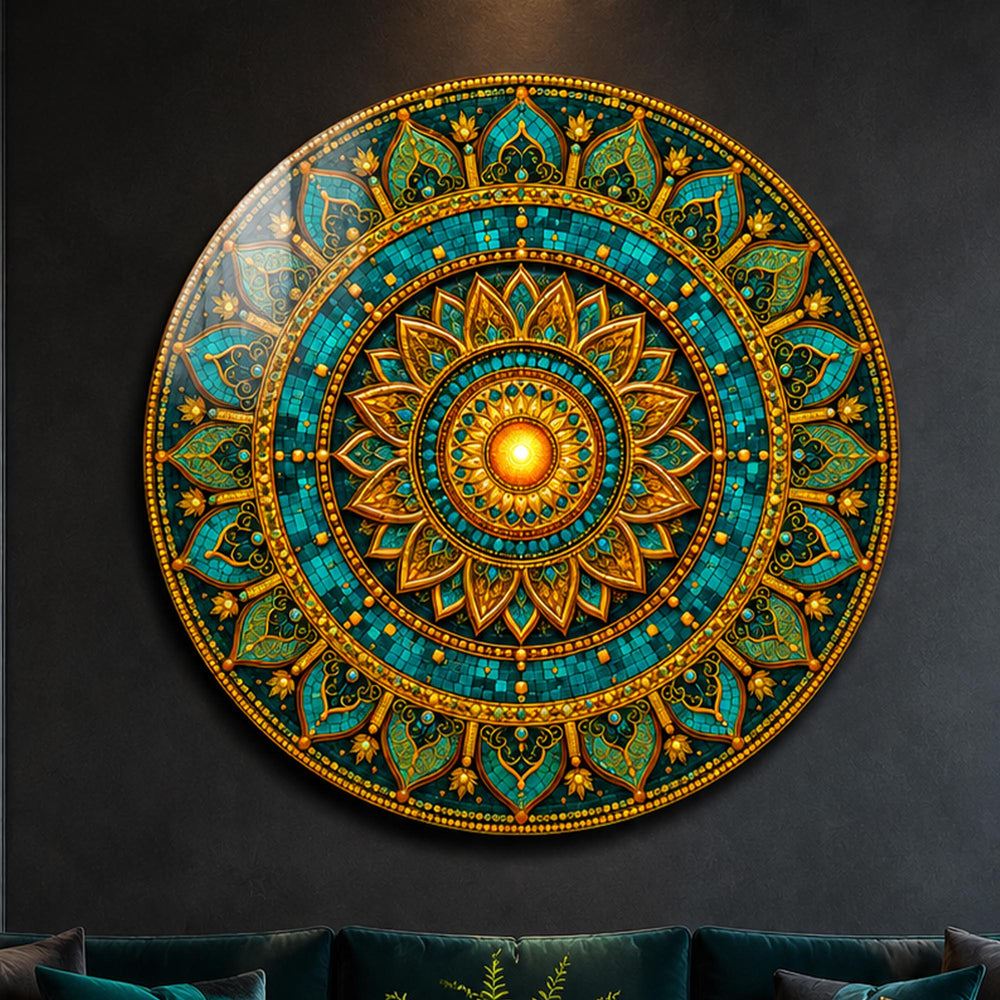 Turquoise Sun Mandala lifestyle view