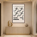 Yayoi Kusama Retro Poster with walnut frame