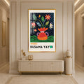 Kusama Floral Reverie with gold frame