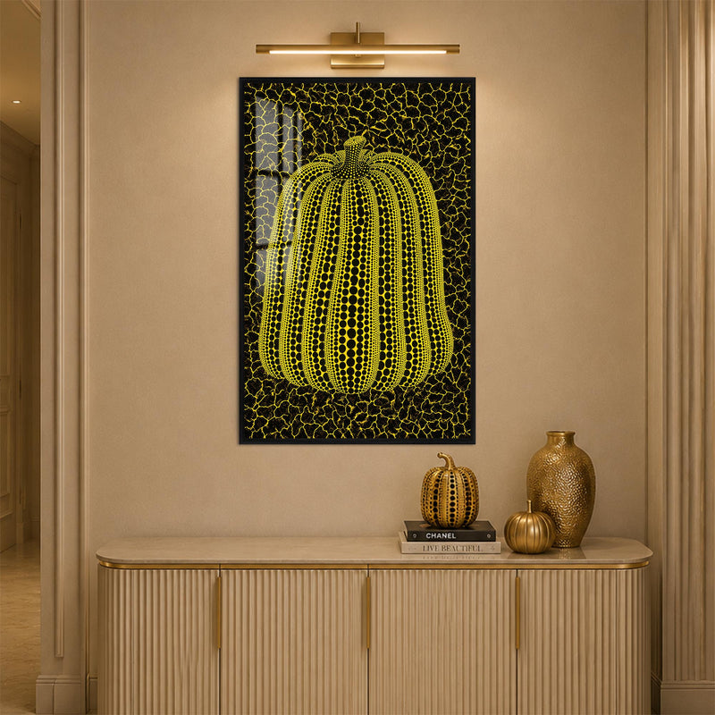 Dotted Golden Pumpkin with black frame