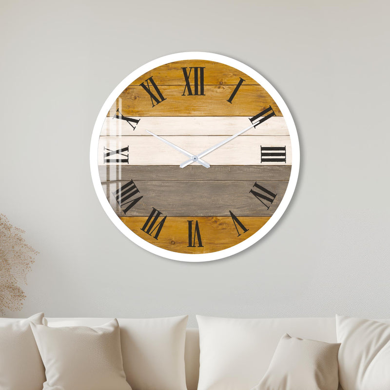 Rustic Timber Stripes with white frame