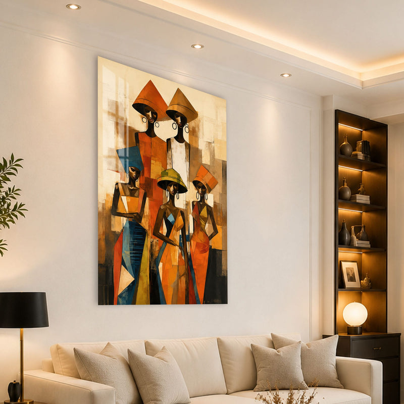 Artronauts Glass Print Sisters of the Sun Glass Wall Art