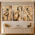 Golden Ballet with white frame