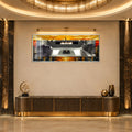 Golden City Sunset with white frame