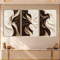 Earthtone Swirl with silver frame