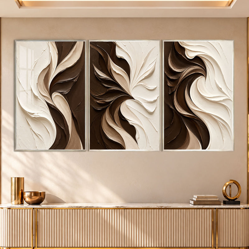 Earthtone Swirl with silver frame