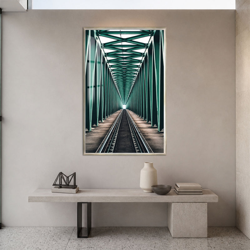 Emerald Railway Bridge with silver frame
