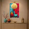 Moonlit Blossom Vases with white frame