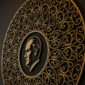 Gold Silhouette Portrait Medallion lifestyle view