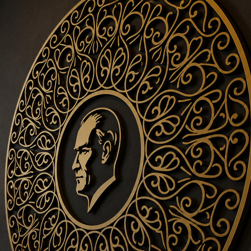 Gold Silhouette Portrait Medallion lifestyle view
