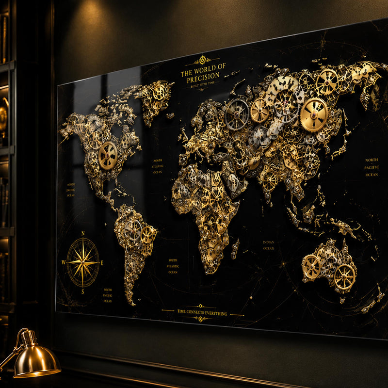 Clockwork World Map lifestyle view