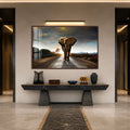 Elephant on the Open Road with walnut frame