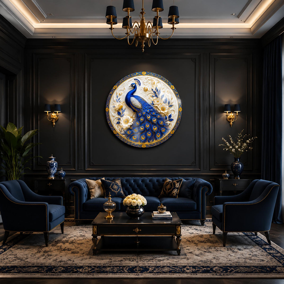 Ivory Sapphire Peacock lifestyle view