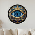 Ornate Gold Evil Eye with black frame