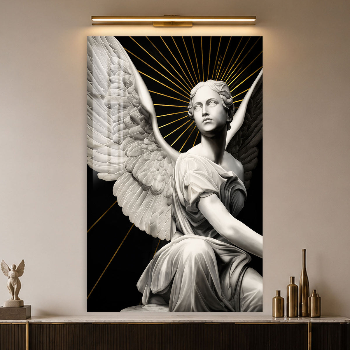 Radiant Angel in a modern room
