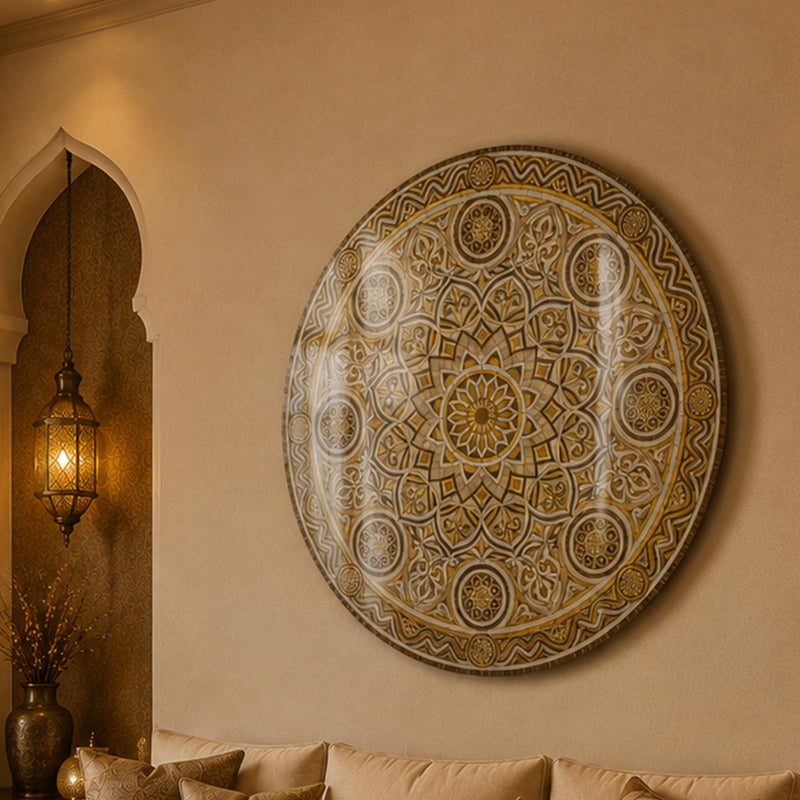 Golden Ivory Mandala angled lifestyle view