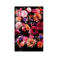 Artronauts Glass Print Midnight Dahlia Garden Glass Wall Art
