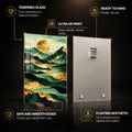Moonlit Mountain — tempered glass, ultra HD print, ready to hang