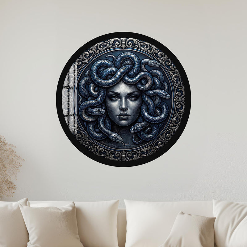 Midnight Medusa with gold frame