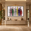 Crowd in Colour with black frame