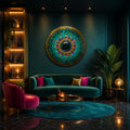 Concentric Emerald Iris Mandala lifestyle view