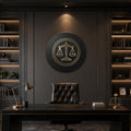Golden Libra in a modern room