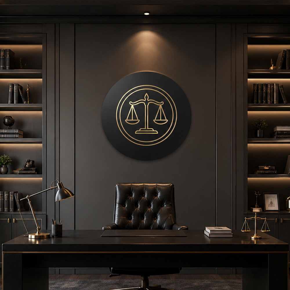 Golden Libra in a modern room