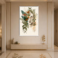 Botanical Serenity with white frame