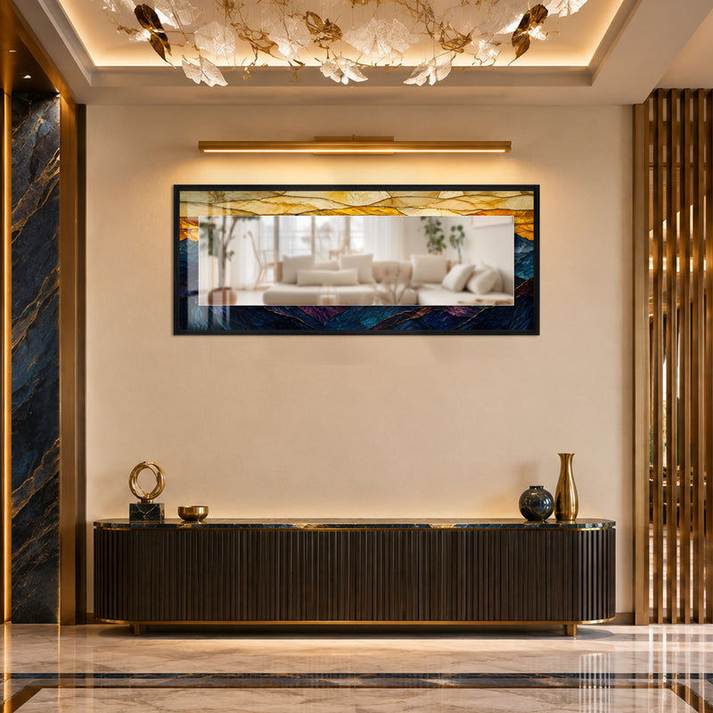 Gilded Mountain Layers with black frame