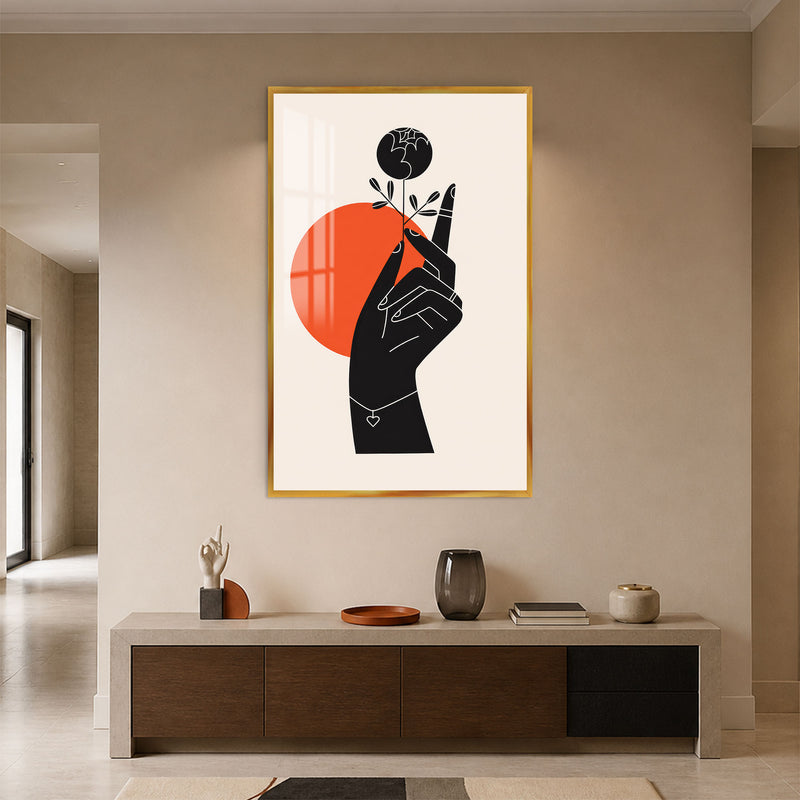Delicate Balance with gold frame