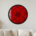 Crimson Vortex with gold frame