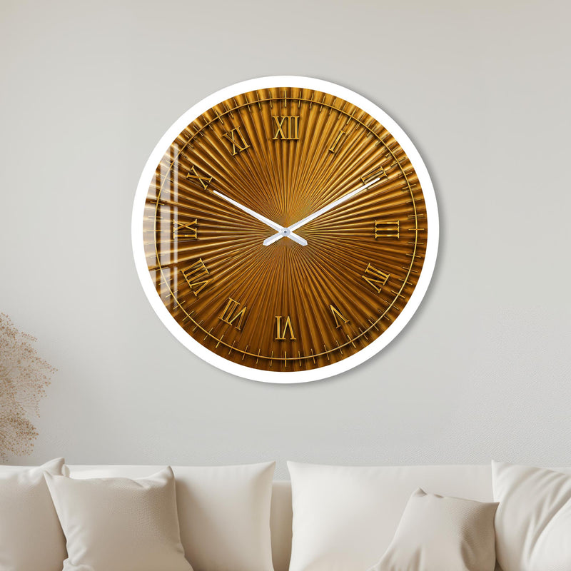 Golden Sunburst with white frame