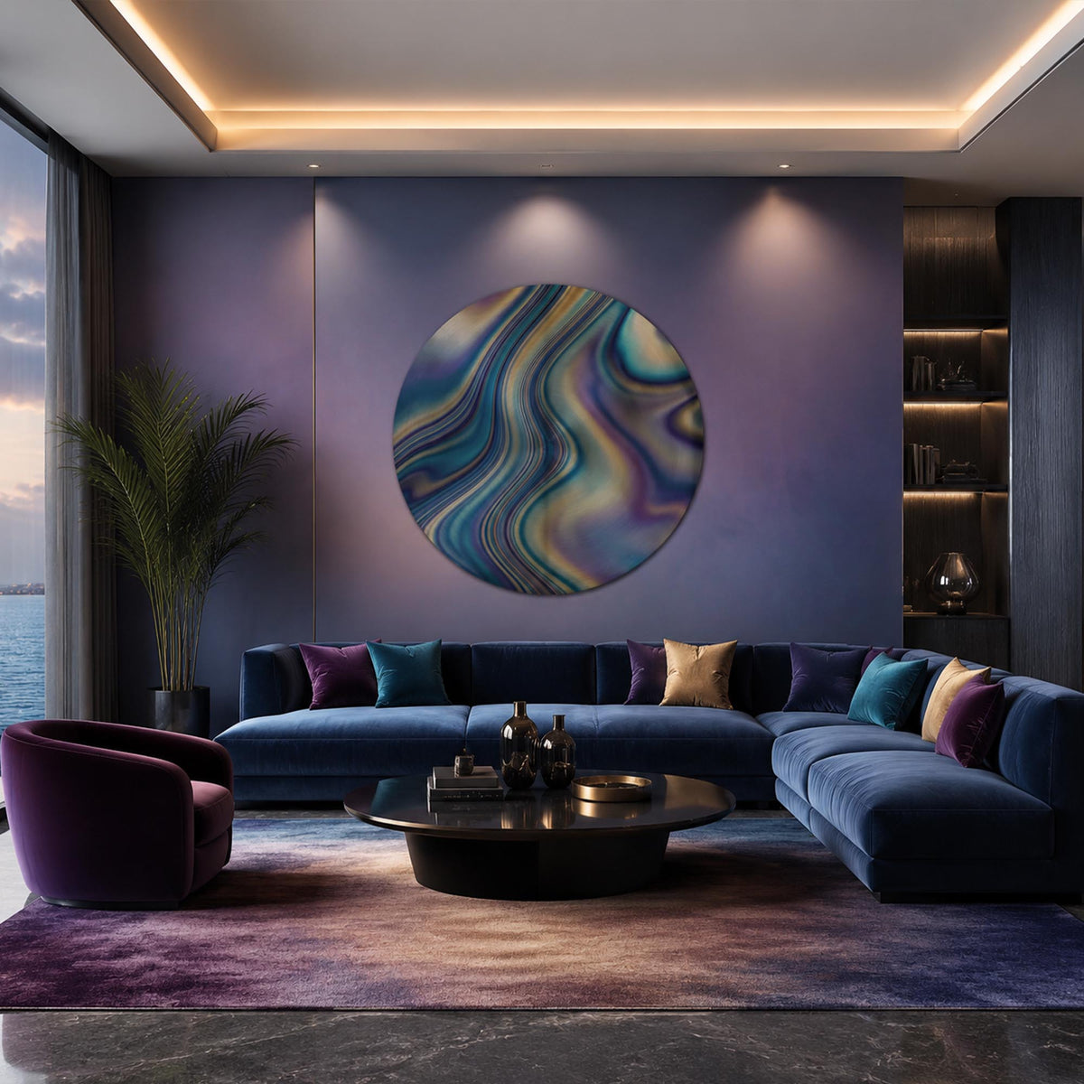 Brushed Metal Aurora Swirl lifestyle view