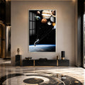 Artronauts Glass Print 12x18 cm | 4.7"x7.1" / Silver Planetary Flight Glass Wall Art