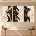 Earthtone Swirl with white frame