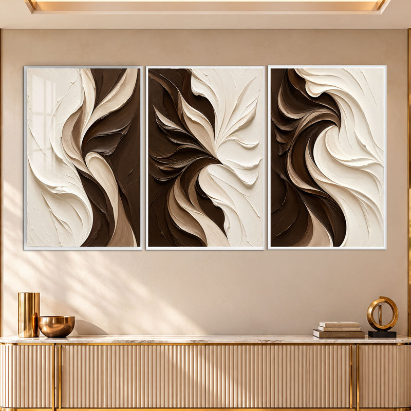 Earthtone Swirl with white frame
