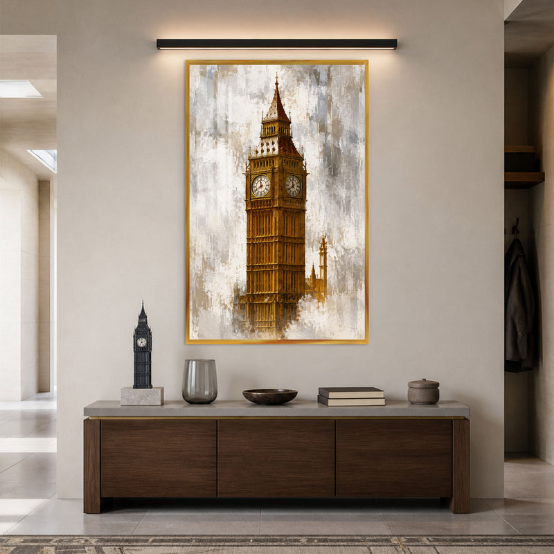 Golden Big Ben with gold frame