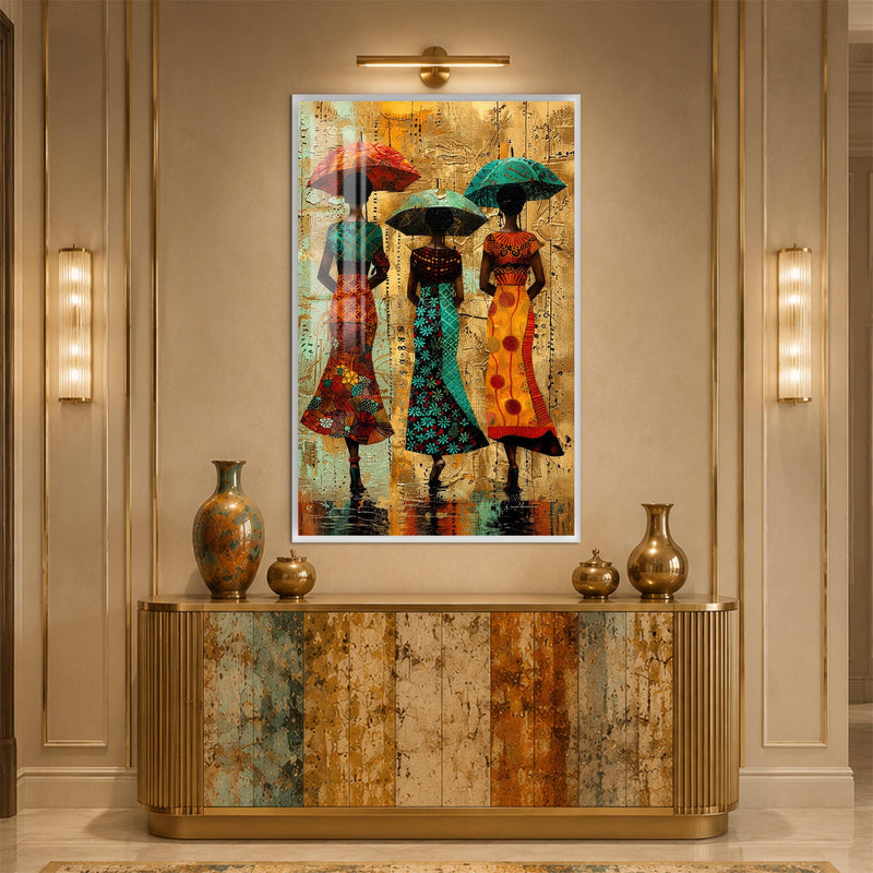 Rainy Day Elegance with white frame