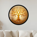 Golden Swirl Celtic Tree with black frame