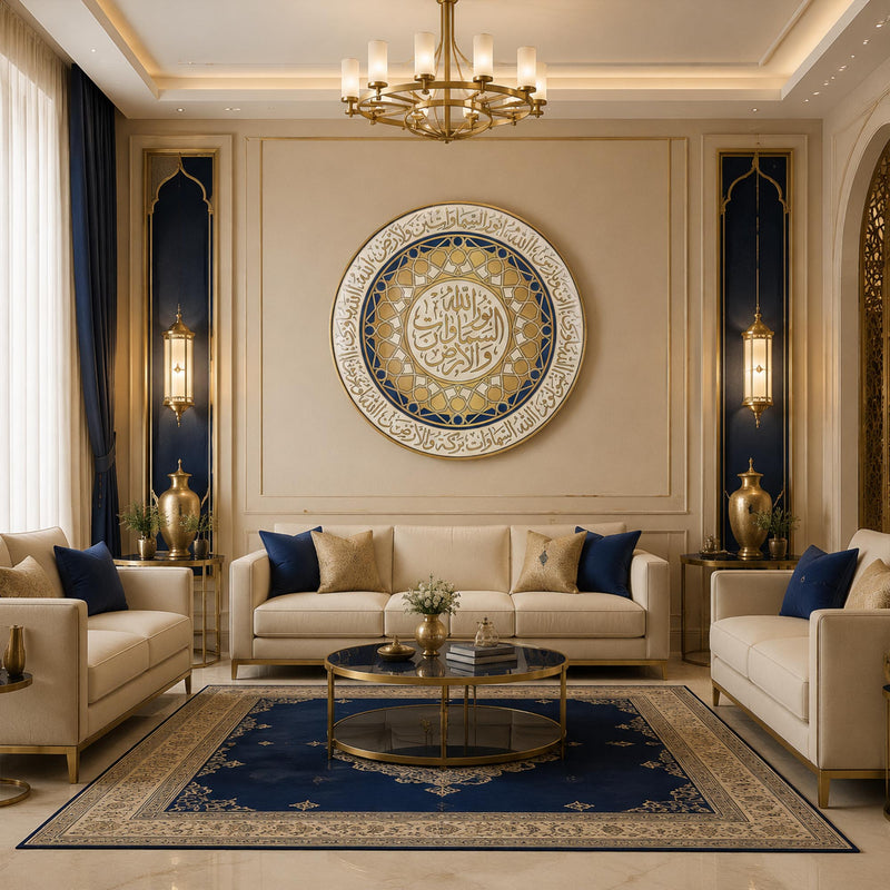 Nur Allah Navy Medallion lifestyle view